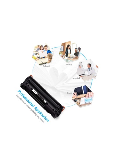Hp Laserjet Pro Mfp M 127 Fw 125 M125 Nw 225 M125nw M127fn M127fn M127fn M201dw Yazıcı İçin 2 Paket Cf283a Siyah Tone