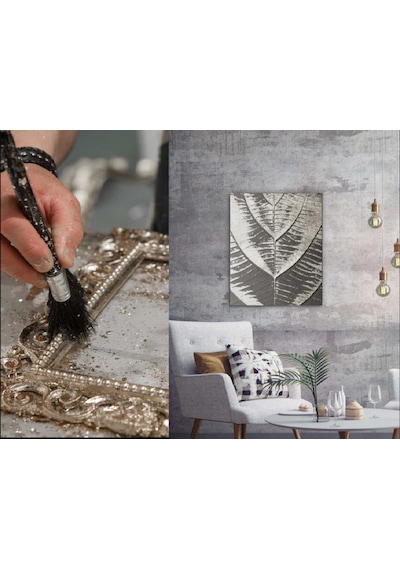 Yaprak Varak Sanatsal Büyük Boy Folyo Epoksi Reçine Nail Art 16 Adet 14x14 Cm Gümüş Renk