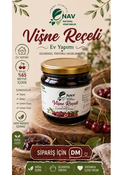 Nav Ev Yapımı Vişne Reçeli 500 Gr