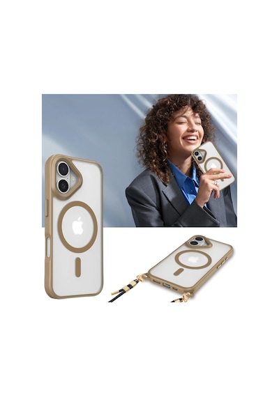 Newface - 6 - Apple Uyumlu iPhone 16 Plus Kılıf Enka Magsafe Silikon Kılıf - - Kmrsfres - Titan Gri