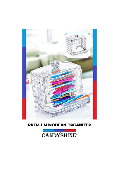 Diamond Premium Pamuklu Çubuk Organizer Kozmetik Düzenleyicii