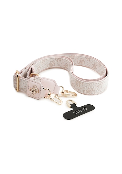 Guess Lisanslı 4g Desen Ve Metal Logolu Çapraz Vücut Telefon Askı Kayışı 150cm Pembe Pembe