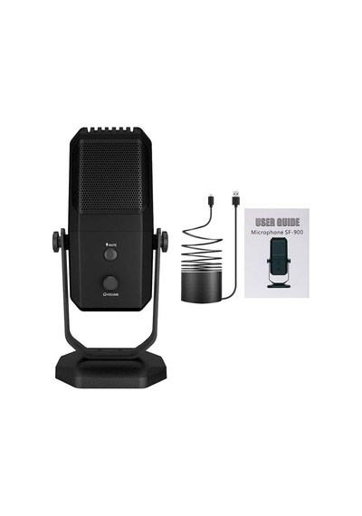Yanmai Profesyonel Usb Condenser Mikrofon 4 Yönlü Direktif, 20hz-20khz Frekans, Kulaklık Çıkışı, Tek Tuş Se