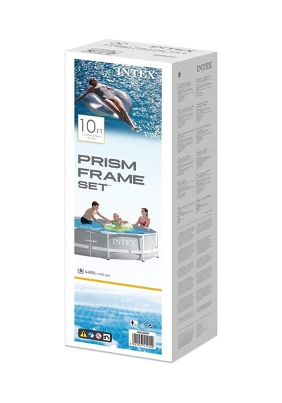 Intex 3.05X76cm Prism Frame Premium Pool - Bahçe Yuvarlak Havuz Çok Renkli