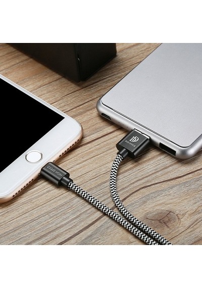 Dux Ducis K-One Cable Usb Lightning Şarj Kablosu 1 Metre Siyah