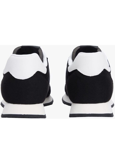 Tommy Hilfiger Erkek Kumaş Kombinli Koşu Stili Sneaker - Siyah-9598 Black