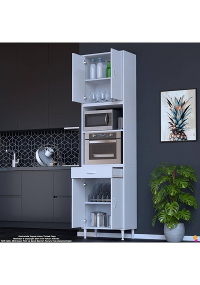 Modilayn Ece Fırın Bölmeli Kapaklı Çekmeceli Çok Amaçlı Dolap - Kahve Ve Mutfak Köşesi 65 Cm Beyaz Modilayn Ece Fırın Bölmeli Kapaklı Çekmeceli Çok Amaçlı Dolap - Kahve Ve Mutfak Köşesi 65 Cm Beyaz