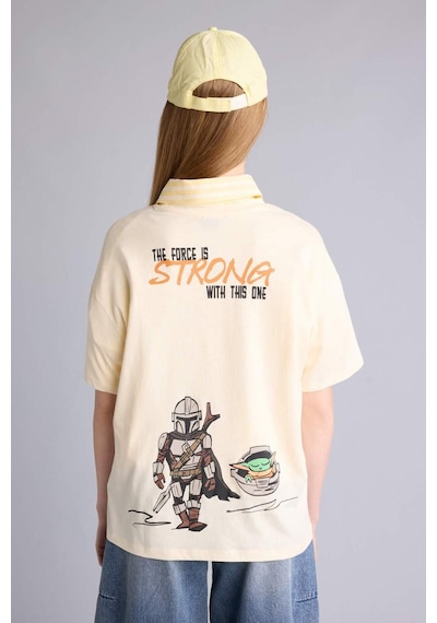 Defacto Star Wars Oversıze Sırt Baskılı Tişört H0268ax26smer103 Ekru-er103