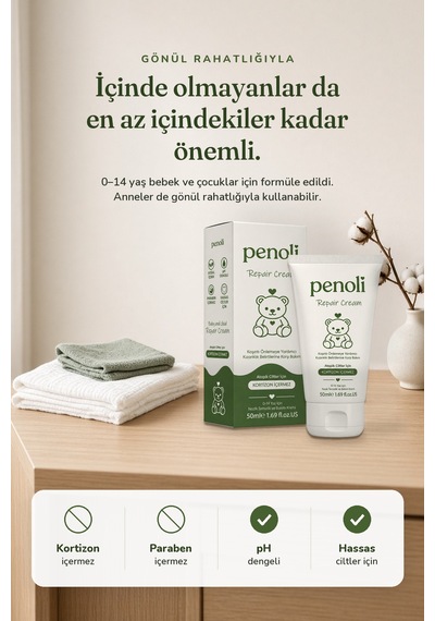 Atopik Eğimli Ciltler İçin Kortizon İçermeyen Bebek - Çocuk Onarıcı Ve Nemlendirici Bakım Kremi 50 Ml