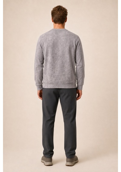 Redline Continu Erkek Kışlık Regular Fit Kışlık Bisiklet Yaka Sweatshirt Gri