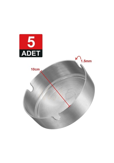 Prestige Elite 5 Li Krom Küllük Seti 10 Cm Büyük Boy Paslanmaz Çelik