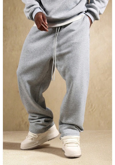 Tarz Cool Gri Oversize Rahat Kesim Baggy Erkek Eşofman Altı Gri