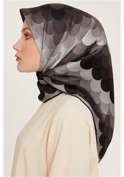 Armine %100 Twill Ipek Desenli Eşarp 9212-81 Çok Renkli