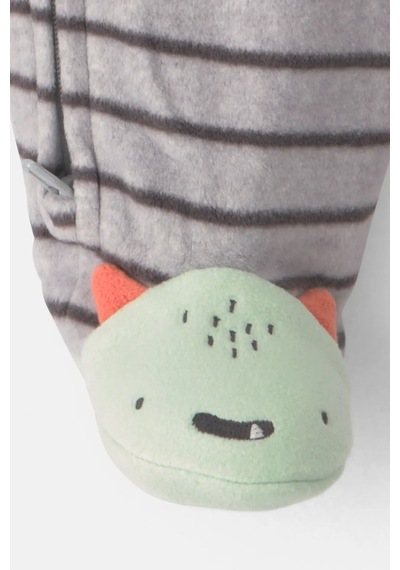 Carter's Erkek Bebek Polar Fermuarlı Patikli Tulum Gri 1w112310