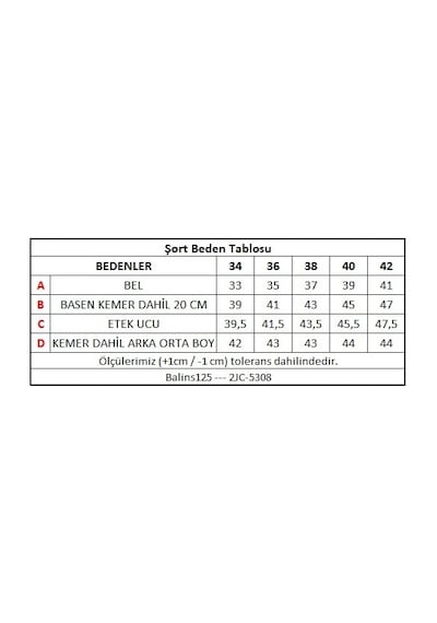 Balins Kadın Gabardin Gri Gül Baskılı Şort  Beyaz