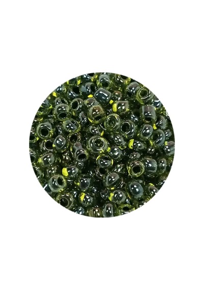 Tedar Dökme Cam Kum Boncuk 8/0 3 Mm - 20 Gram - Şeffaf Alacalı Yeşil - Bnc171 Najmaddin (No:1) 8.5Cm X 10.5 Cm