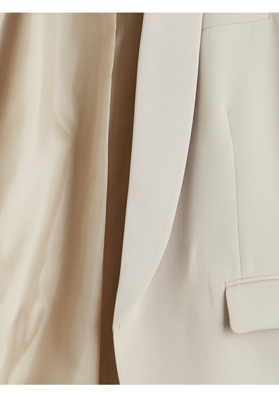 Lcw Vision Bej Şal Yaka Krep Kadın Blazer Ceket