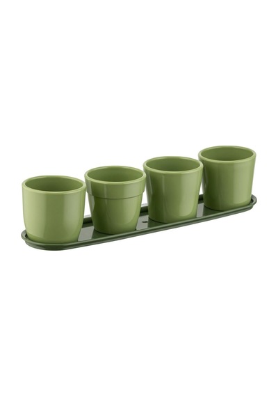 Kaktüs Saksı 4'lü Set Mint 0,12 4 Lt 295 65 65 Mm 57698069