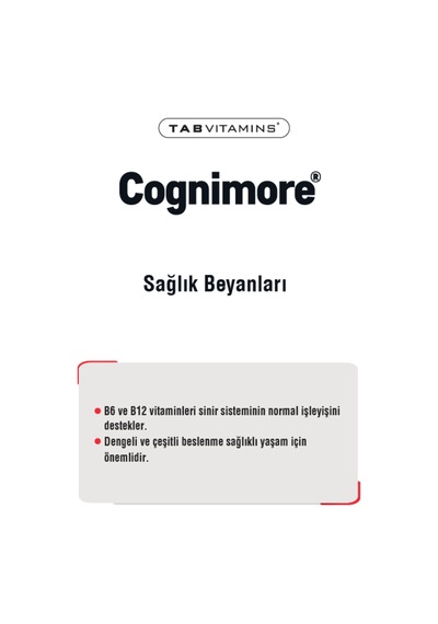 Cognimore 60 Kapsül Tabvitamins Tanışma Paketi Shaker Hediyeli