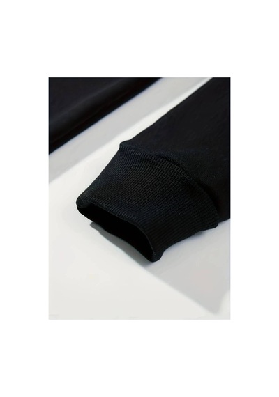 Medinenur Kalp Desenli Kapüşonlu Sweatshirt siyah
