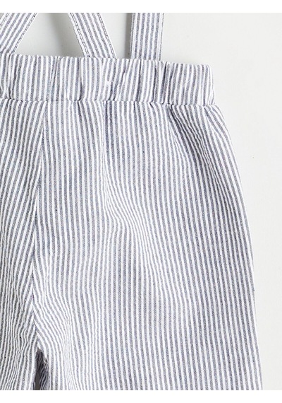 M&b Collection Ekru Polo Yaka Erkek Bebek Tişört Ve Askılı Pantolon 2'li Ekru