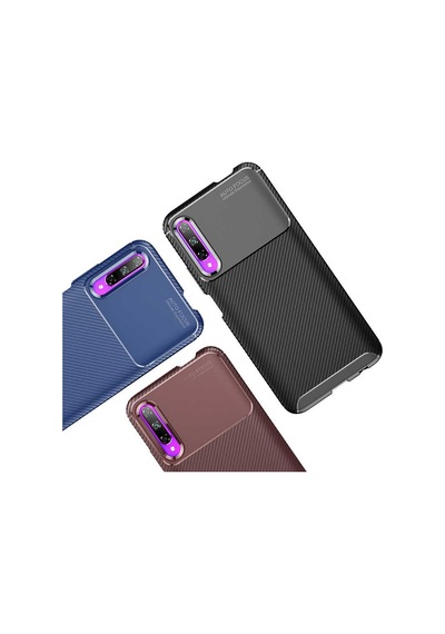 Huawei P Smart Pro 2019 Kılıf Zore Negro Silikon Kapak Lacivert