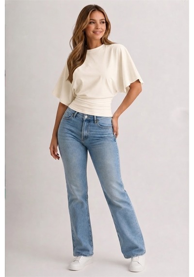 Flex Fashıon Kadın Bele Oturan, Geniş Kollu Üst Krem Bluz-tişört Krem - 876774097 Krem - 876774097 Krem Flex Fashıon Kadın Bele Oturan, Geniş Kollu Üst Krem Bluz-tişört Krem - 876774097 Krem - 876774097 Krem