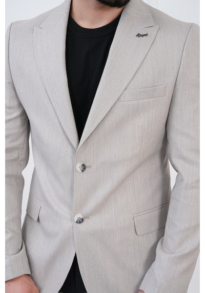 Dupont Classics Dupont Keten Slim Fit 6 Drop Sivri Yaka Çift Yırtmaçlı Erkek Blazer Ceket Metalik Dupont Classics Dupont Keten Slim Fit 6 Drop Sivri Yaka Çift Yırtmaçlı Erkek Blazer Ceket Metalik