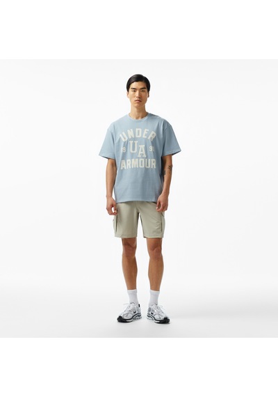 Under Armour Heavyweight Varsity Oversize Erkek Mavi T-shirt 1390179 Mavi