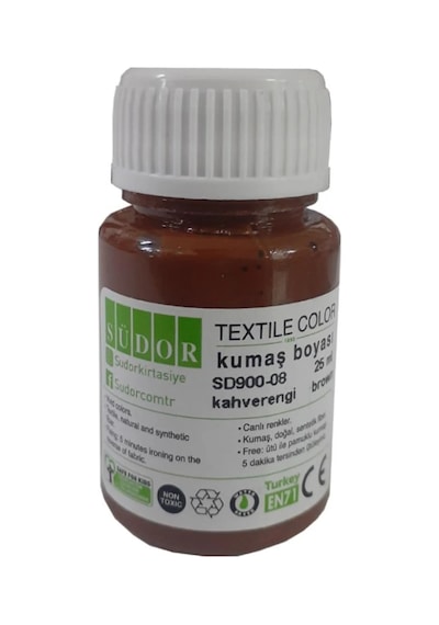 Kumaş Boyası Tişört Çanta Tekstil Boyası 25 Ml 1 Adet Südor Kumaş Boyası Kahverengi