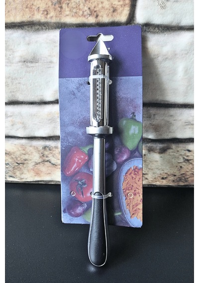 Paslanmaz Çelik Çift Başlı Meyve Soyucu-sebze Oyucu- 18 Cm Gümüş