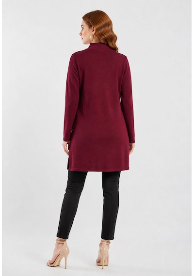 Neden Tekstil Bordo Uzun Triko Kadın Tunik Bluz