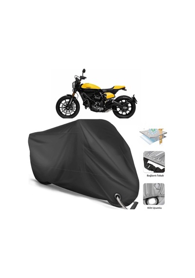 Ducati Scrambler Full Throttle Motor Branda(Kilit Uyumlu-Siyah (457266799)