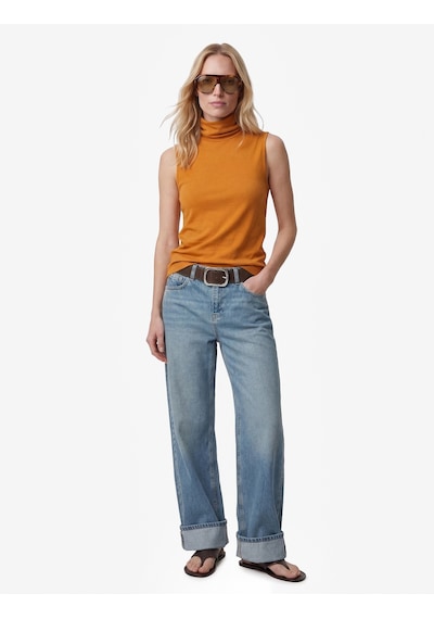 Koton Pamuklu Slim Fit Dik Yaka Kolsuz Bluz Kahverengi 6sak10046pk Kahve