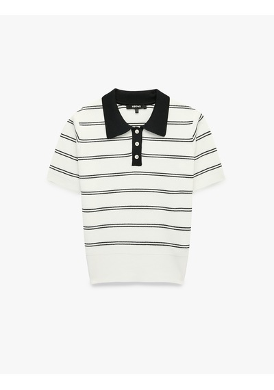 Koton Regular Fit Düğmeli Kısa Kollu Polo Yaka Çizgili Triko Tişört Lacivert Çizgili 7wak90379ht Koton Regular Fit Düğmeli Kısa Kollu Polo Yaka Çizgili Triko Tişört Lacivert Çizgili 7wak90379ht