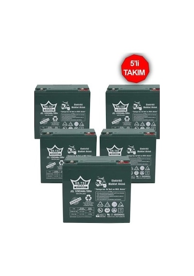 12v 24 Ah Akü Elektrikli Motorsiklet Aküsü 5 Adet