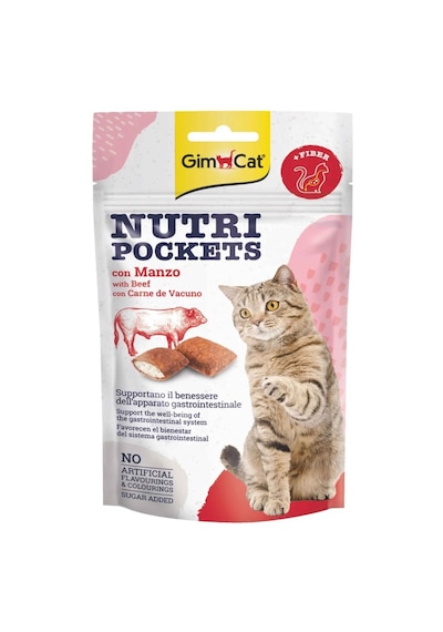 Gimcat Nutri Pockets Kedi Ödülü Biftek Malt 60 G