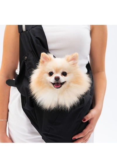 Pawstar Siyah Crossbody Çanta Kedi Köpek Taşıma Çantası