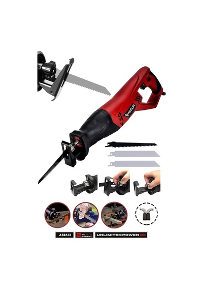 Assur ASR613 900W Tilki Kuyruğu Testere Kırmızı
