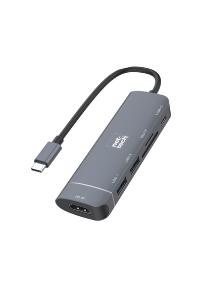 Nettech Nt-0t04 Usb + Hdmi + Sd Kart To Type-c Dönüştürücü