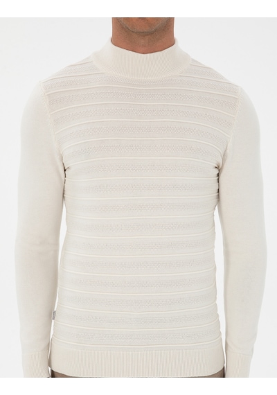 Pierre Cardin Erkek Ekru Kazak /triko 50315751-vr019 Ekru