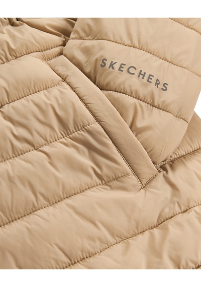 Skechers W Padded Long Light Jacket Kadın Bej Mont S2520206-1345