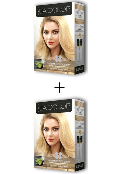 2X2 Tüp Krem Saç Boyası Seti Buğday Sarısı No:9.0