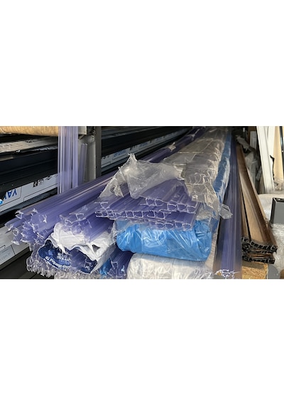 Cam Balkon 8 Mm Şeffaf Fitil Küçük H 4 Adet 150 Cm