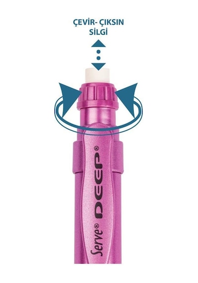 Serve Deep Mekanik Uçlu Kalem 0.7 Mm Metalik Prenses Pembe