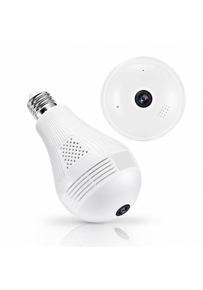 360 Panoramik Ampul Kamera E27 Duy Girişli Led Wifi Ip Kamera V380 Pro Türkçe Uygulama Destekli