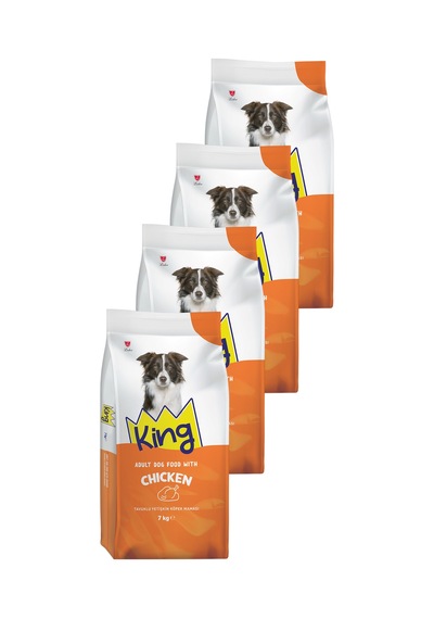 King Tavuklu Yetişkin Köpek Maması 4 X 7 Kg