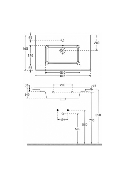 Isvea Sistema T-flat Slim İnce Formlu Lavabo 81 X 46,5 Cm Beyaz Beyaz