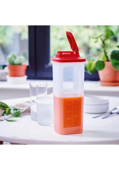 Tupperware Çok Amaçlı Sürahi 2 Litre Kırmızı Şeffaf
