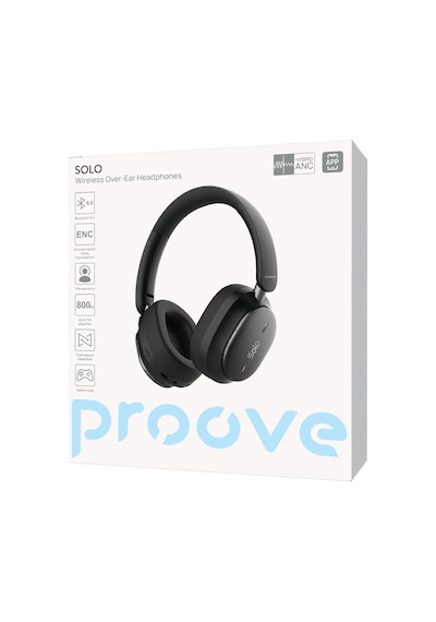 Proove Solo Bluetooth 6.0 Kulak Üstü Kablosuz Kulaklık Hybrid Anc & Enc 70 Saat Pil Ömrü Uygulama Destekli